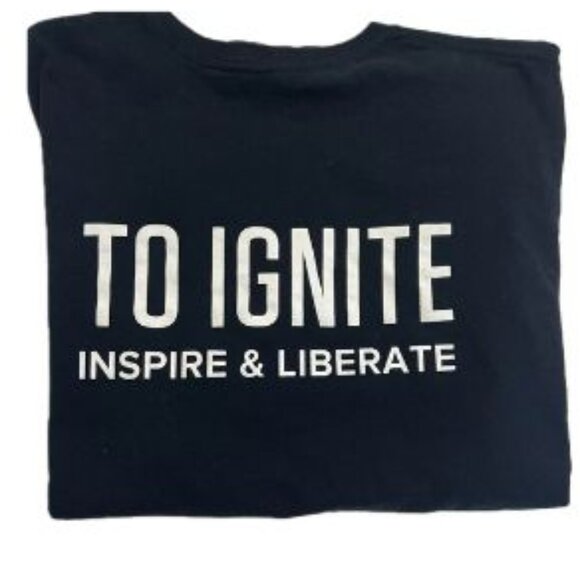 Tony Robbins T-Shirt Crew Men's Size Large We Ignite Inspire Liberate Black SS - Picture 5 of 6
